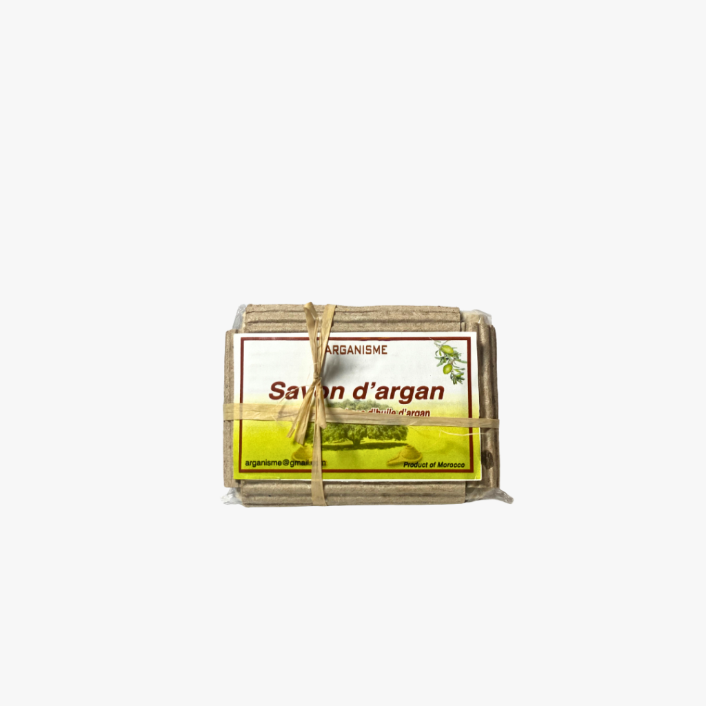 A wrapped Arganisme savon d'argan bar