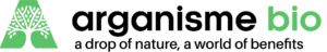 Arganisme Bio — argan tree monogram wordmark, a drop of nature a world of benefits